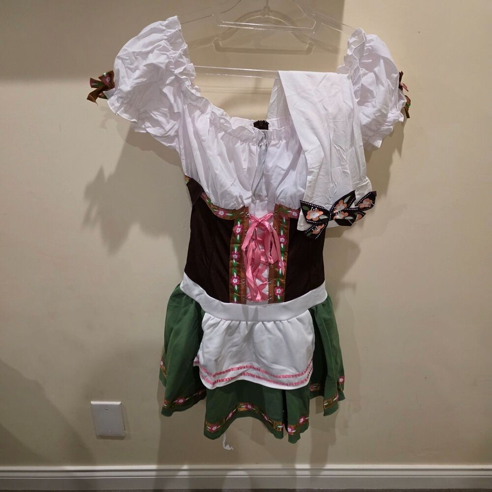 Leg Avenue Women's Gretchen Oktoberfest Beer Maid Costume 2 Piece Size L - Picture 2 of 6